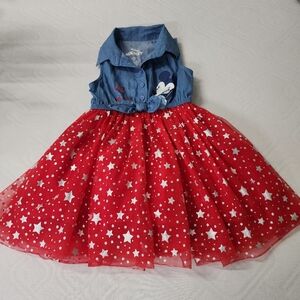 Disney Blue and Red Star Dress 2T